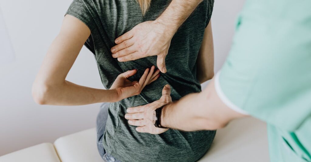 Examination de douleurs aux lombaires